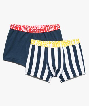 Boxer garçon assortis avec ceinture imprimée (lot de 2) vue1 - GEMO (JUNIOR) - GEMO
