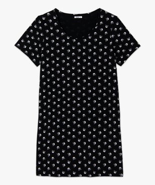 Chemise de nuit femme à manches courtes avec motifs vue4 - GEMO(HOMWR FEM) - GEMO