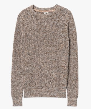 Pull homme en maille chinée multicolore vue4 - GEMO (HOMME) - GEMO