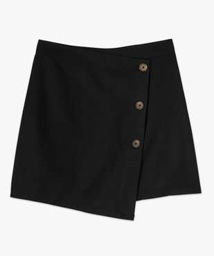 Jupe short femme effet portefeuille avec boutons vue5 - GEMO(FEMME PAP) - GEMO