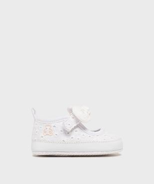 Chaussons de naissance babies en broderie anglaise bébé fille - LuluCastagnette vue2 - LULU CASTAGNETTE GEMO FOR GOOD - GEMO