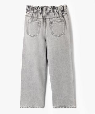 Jean wide leg avec ceinture élastique ajustable fille vue3 - GEMO (ENFANT) - GEMO