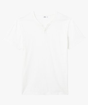 Tee-shirt homme à manches courtes, matière et col fantaisie vue4 - GEMO (HOMME) - GEMO