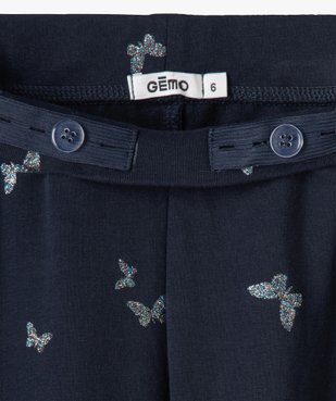 Leggings fille avec motifs pailletés vue2 - GEMO C4G FILLE - GEMO