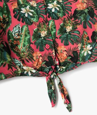 Chemise fille coupe courte à nouer dans le bas vue3 - Nikesneakers (JUNIOR) - Nikesneakers