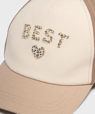 Casquette tricolore avec message brodé fille vue3 - GEMO 4G FILLE - GEMO