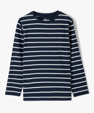 Tee-shirt rayé manches longues garçon vue1 - GEMO (ENFANT) - GEMO
