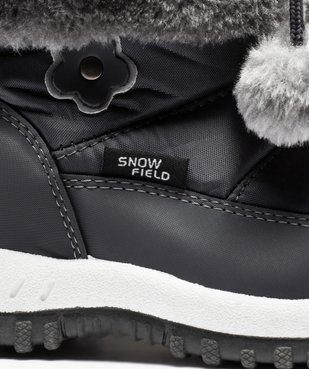 Après-ski fille avec tige en maille peluche et pompons vue6 - GEMO (ENFANT) - GEMO