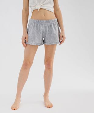 Short de pyjama avec finitions froncées femme vue5 - GEMO 4G FEMME - GEMO