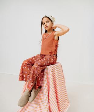 Pantalon fluide imprimé fille vue7 - GEMO 4G FILLE - GEMO