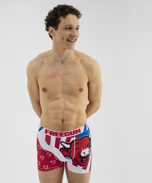 Boxer en microfibre motif vache homme - Freegun x La vache qui rit vue1 - LA VACHE QUI RIT - GEMO