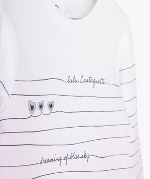 Tee-shirt bébé fille à fines rayures - LuluCastagnette vue2 - LULUCASTAGNETTE - GEMO