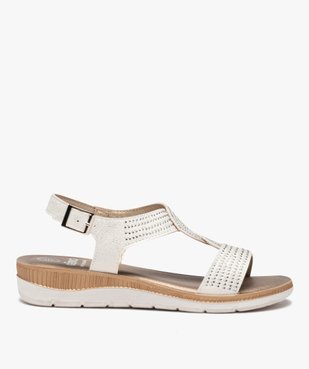 Sandales femme à brides strass et semelle amortissante vue1 - GEMO (CASUAL) - GEMO