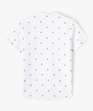 Chemise garçon à manches courtes et col mao spécial Noël vue3 - GEMO (JUNIOR) - GEMO