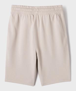 Bermuda uni en maille French Terry avec ceinture ajustable garçon vue3 - GEMO 4G GARCON - GEMO