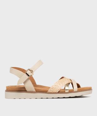 Sandales à talon compensée et brides croisées femme - Valentina Baldano  vue1 - VALENTINA BALDA - GEMO