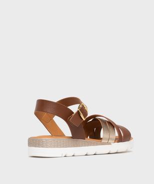 Sandales à talon compensé et semelle sport femme - Valentina Baldano vue4 - VALENTINA BALDA - GEMO