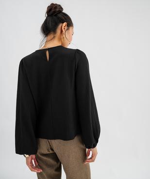 T-shirt manches longues uni avec plastron brodé femme vue3 - GEMO(FEMME PAP) - GEMO
