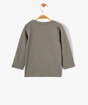 Tee-shirt bébé garçon à manches longues avec motif vue3 - GEMO(BEBE DEBT) - GEMO