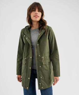 Parka à capuche avec boutons métalliques femme vue4 - GEMO(FEMME PAP) - GEMO