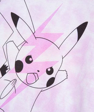 Tee-shirt fille tie-and-dye Pikachu - Pokémon vue2 - POKEMON - GEMO