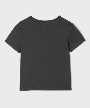 Tee-shirt manches courtes froncé fille vue3 - GEMO 4G FILLE - GEMO