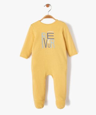 Pyjama bébé à pont-dos et inscription vue1 - GEMO(BB COUCHE) - GEMO