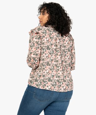 Blouse femme à plastron à imprimé floral vue3 - GEMO (G TAILLE) - GEMO
