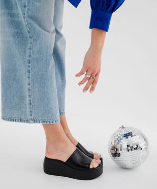 Mules à semelle plateforme et talon compensé femme vue7 - 5 MILES - GEMO