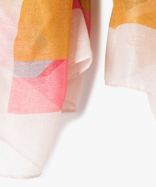 Foulard femme scintillant à motifs fleuris vue2 - GEMO (ACCESS) - GEMO
