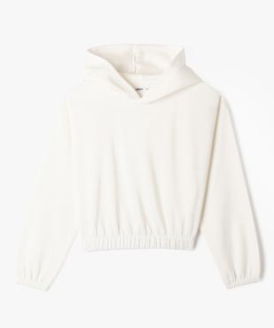 Sweat à capuche coupe courte avec intérieur molletonné fille vue1 - GEMO (JUNIOR) - GEMO