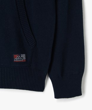 Pull garçon à capuche façon sweat vue2 - GEMO (ENFANT) - GEMO