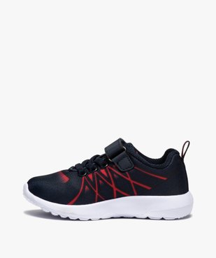 Baskets garçon en mesh imprimé fermeture lacets et scratch vue3 - GEMO (ENFANT) - GEMO