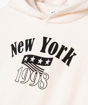 Sweat à capuche court et ample fille vue3 - PREMIER PRIX BY GEMO - GEMO