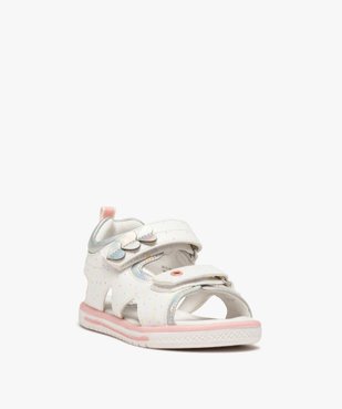 Sandales bébé fille à brides scratch imprimées vue2 - GEMO(BEBE DEBT) - GEMO