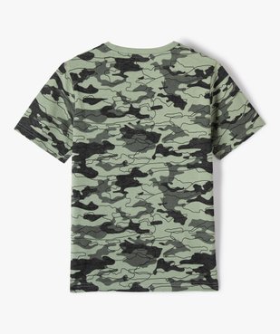 Tee-shirt garçon à manches courtes imprimé camouflage vue3 - GEMO (JUNIOR) - GEMO