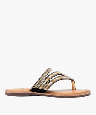 Tongs avec dessus en perles femme vue1 - GEMO (CASUAL) - GEMO