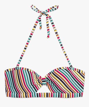 Haut de maillot de bain femme forme bandeau à armatures vue4 - GEMO (PLAGE) - GEMO