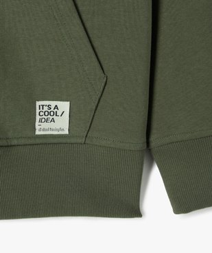 Sweat garçon à capuche avec fermeture zippée vue2 - GEMO (JUNIOR) - GEMO
