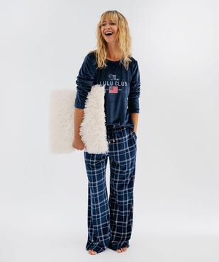 Pyjama en velours extensible femme - LuluCastagnette vue1 - LULUCASTAGNETTE - GEMO