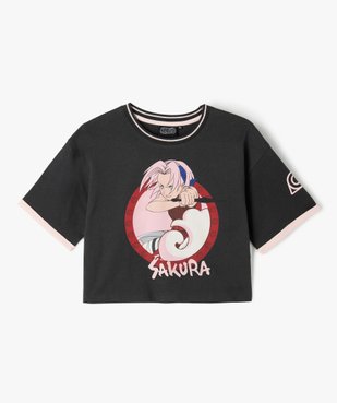 Tee-shirt court à manches courtes motif Sakura fille - Naruto vue1 - NARUTO - GEMO