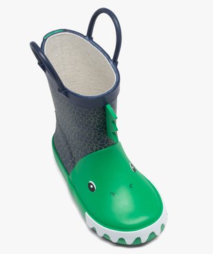 Bottes de pluie bébé garçon en caoutchouc avec motifs et à anses vue6 - BUGGY - GEMO