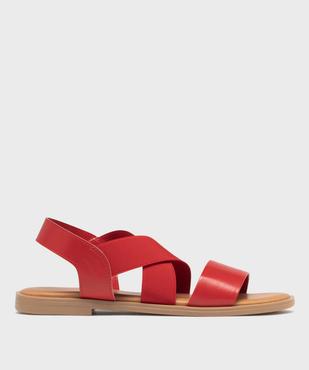 Sandales femme à talon plat et brides élastiques unies  vue1 - VALENTINA BALDA - GEMO