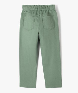 Pantalon denim coloré coupe slouchy à taille ajustable fille vue6 - GEMO (ENFANT) - GEMO