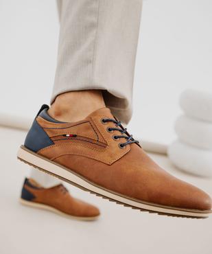Derbies homme bicolores avec semelle sport - Mario Baldano vue1 - MARIO BALDANO - GEMO