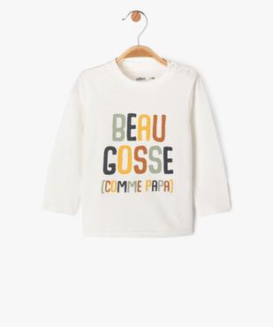 Tee-shirt manches longues à message fantaisie bébé garçon vue1 - GEMO(BEBE DEBT) - GEMO