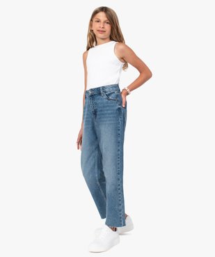 Débardeur fille ado côtelé en coton stretch vue5 - GEMO (JUNIOR) - GEMO