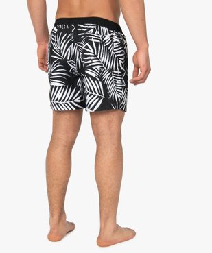 Short de bain homme motif feuillage en contraste vue3 - GEMO (PLAGE) - GEMO