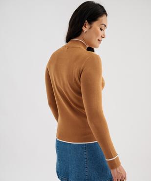 Pull en fine maille à col montant et boutons sur l'épaule femme - LuluCastagnette vue2 - LULUCASTAGNETTE - GEMO