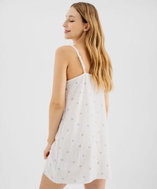 Nuisette en double gaze de coton imprimée ourson femme - LuluCastagnette vue3 - LULUCASTAGNETTE - GEMO